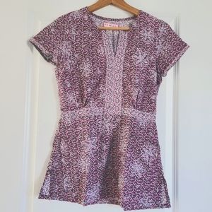 Koi size XS Scrub top uniform Floral Pink